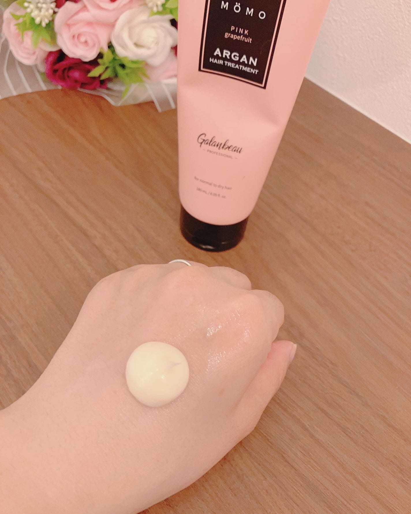 モモアルガンヘアトリートメント/ガランビュー/洗い流すヘアトリートメントを使ったクチコミ(3枚目)