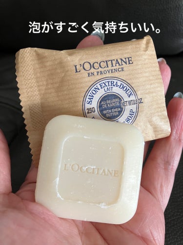 L'OCCITANE シアソープのクチコミ「とにかくめちゃくちゃクリーミーで優しい泡が立ちます。体を洗うと気持ちいいですよ〜、香りもすごく.....」（1枚目）