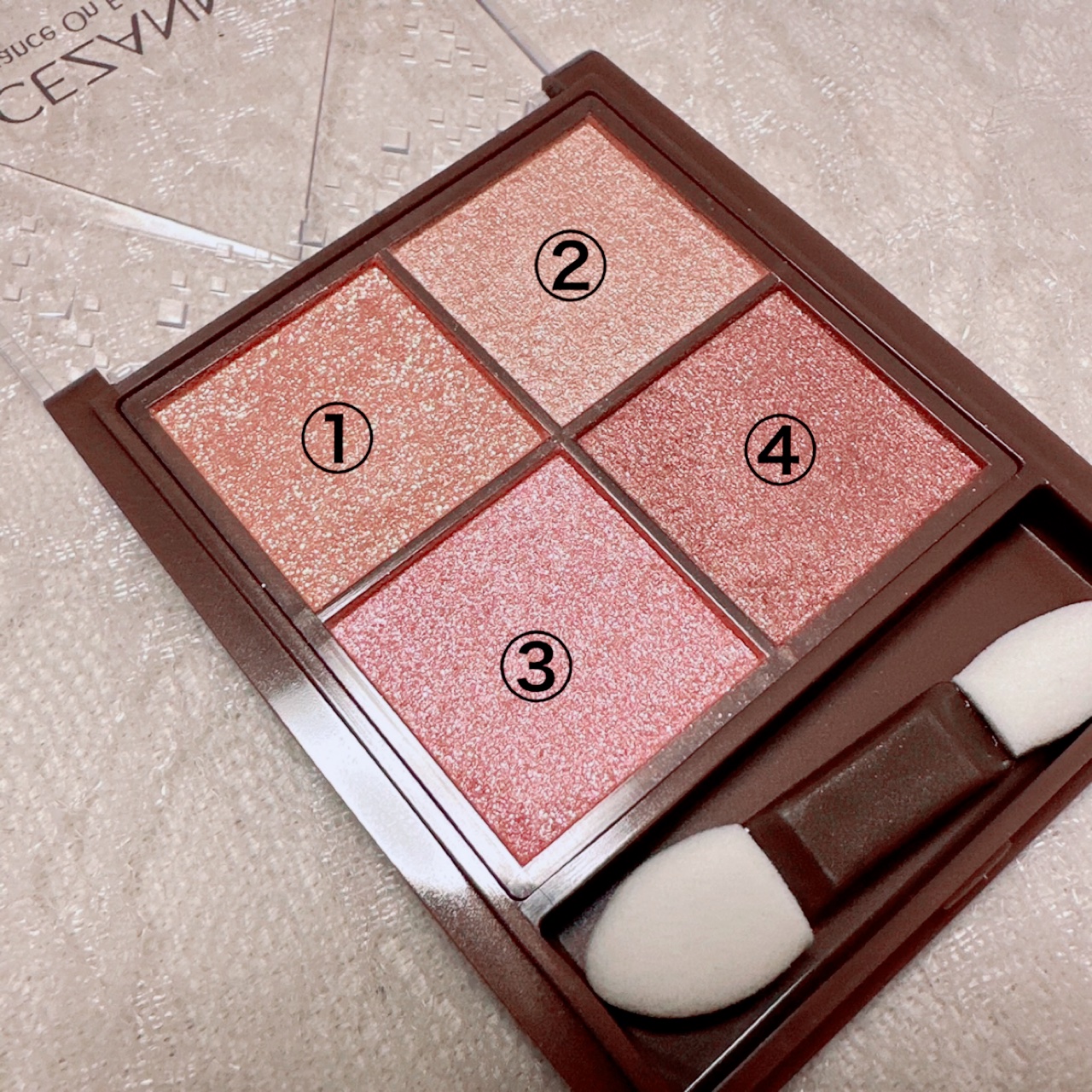 ニュアンスオンアイシャドウ/CEZANNE/アイシャドウパレットを使ったクチコミ（2枚目）