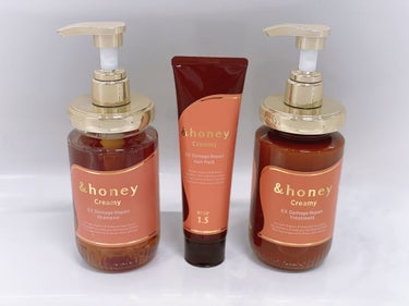 &honey  Creamy EXダメージリペアヘアパック1.5/&honey/洗い流すヘアトリートメントを使ったクチコミ（4枚目）