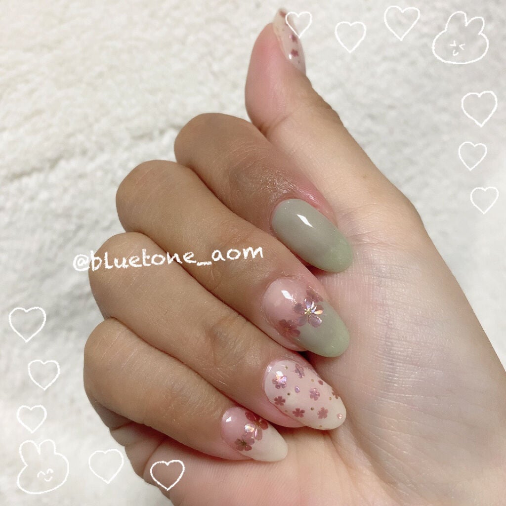 貼るジェルネイル/セリア/ネイルシールを使ったクチコミ(4枚目)