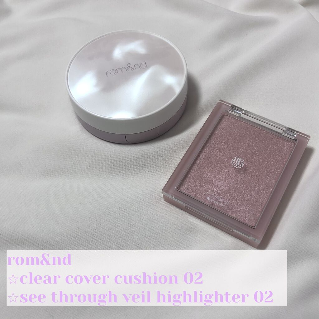 クリアカバークッション 21号 NATURAL/rom&nd/クッションファンデーションを使ったクチコミ（1枚目）