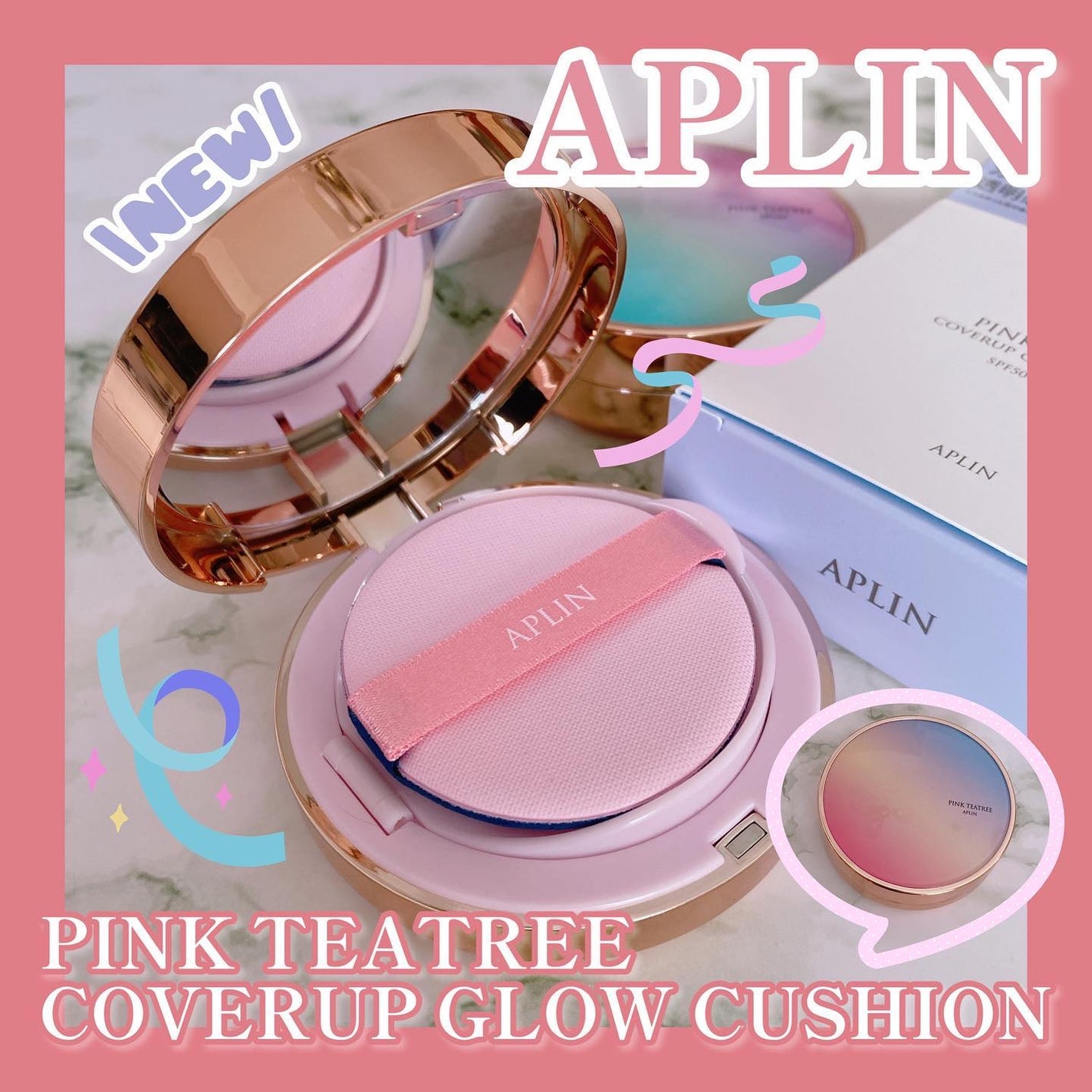 ピンクティーツリーカバーアップグロウクッション/APLIN/クッションファンデーションを使ったクチコミ(1枚目)