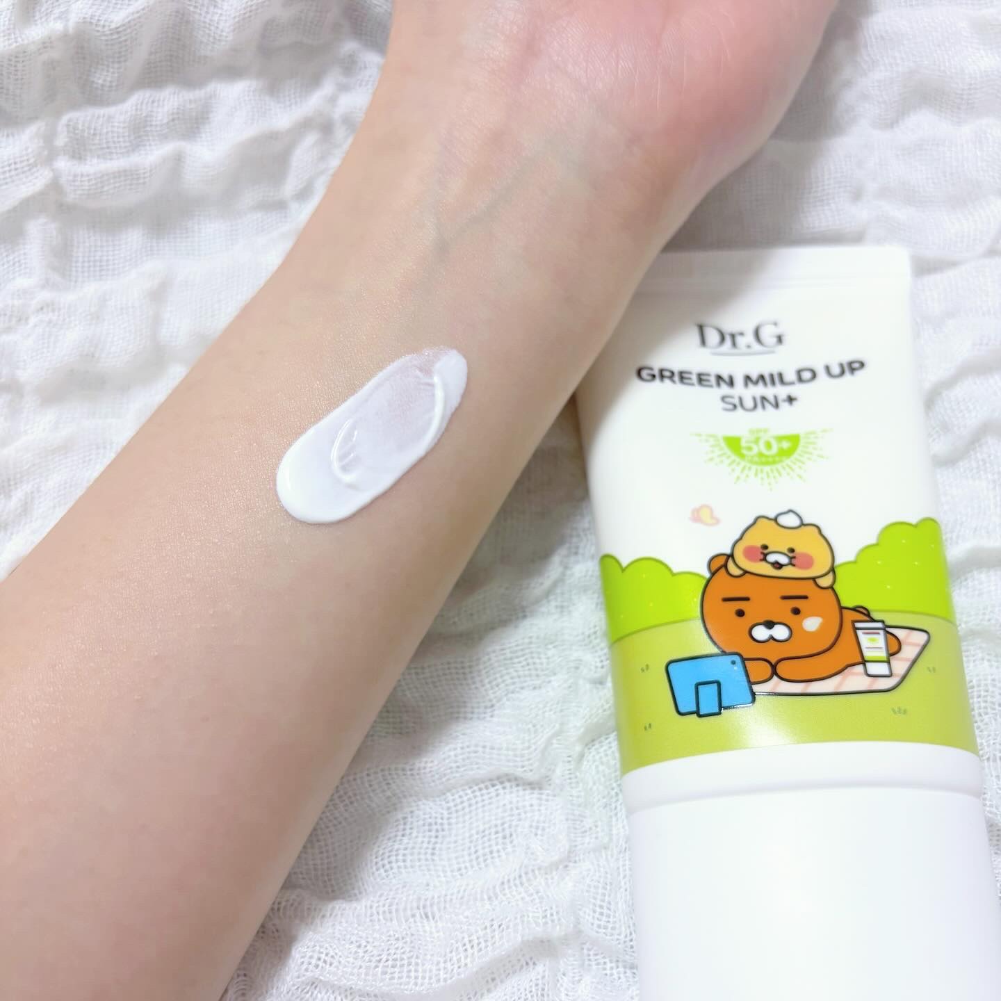 グリーンマイルドアップサンプラス/Dr.G/日焼け止めクリームを使ったクチコミ（2枚目）