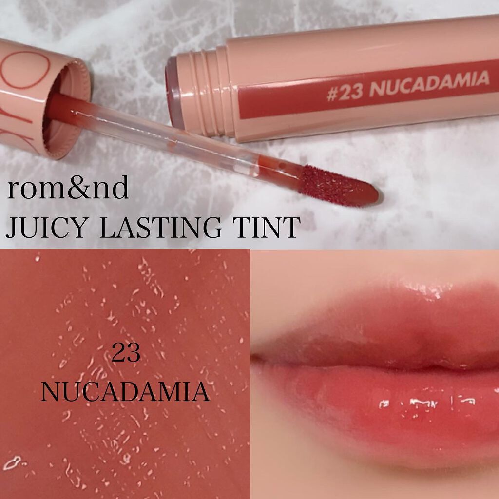ジューシーラスティングティント/rom&nd/リップティントを使ったクチコミ（2枚目）
