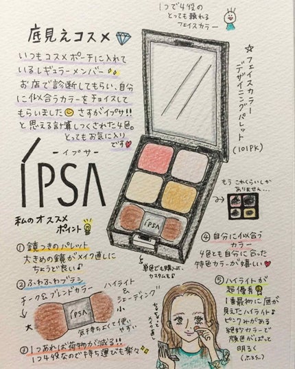 デザイニング フェイスカラーパレット/IPSA/プレストパウダーを使ったクチコミ(1枚目)