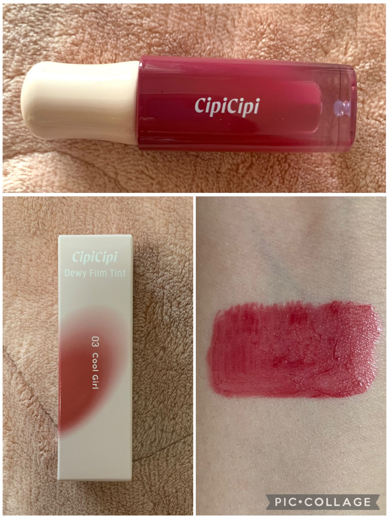 デューイフィルムティント 03 クールガール/CipiCipi/リップティントを使ったクチコミ（1枚目）