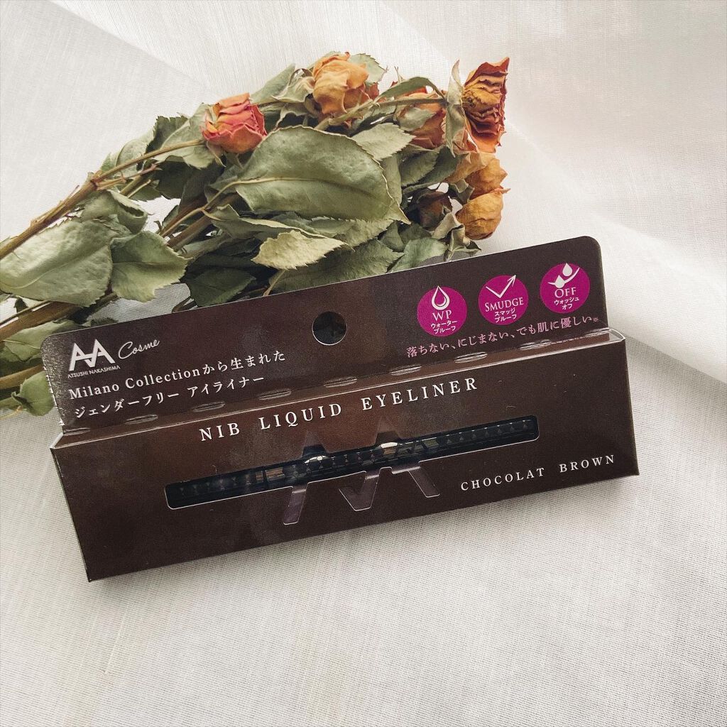 ニブ リクイドアイライナー BK1 ニブリクイドアイライナーBR1/ATSUSHI NAKASHIMA Cosme/リキッドアイライナーを使ったクチコミ（3枚目）