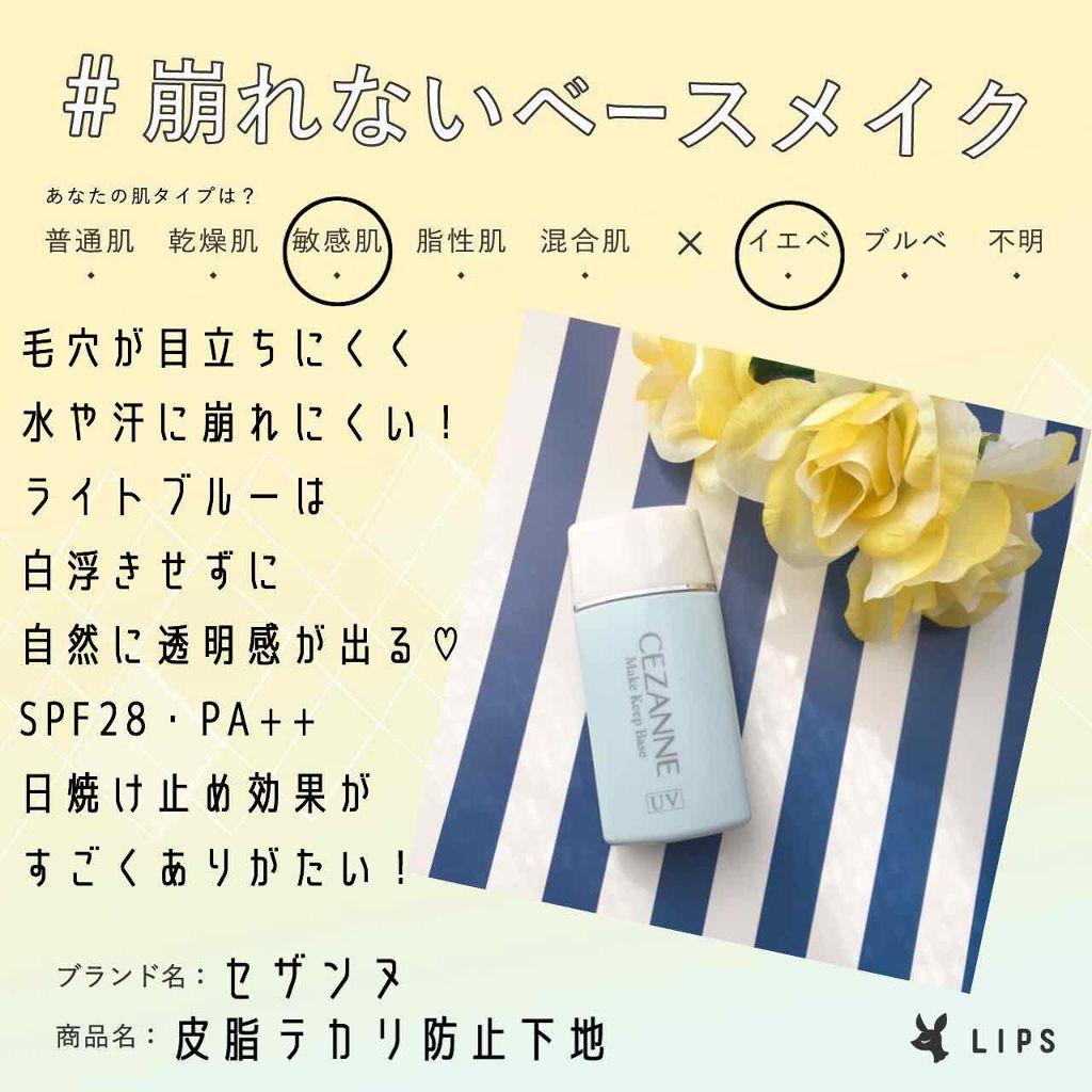 皮脂テカリ防止下地/CEZANNE/化粧下地を使ったクチコミ(1枚目)