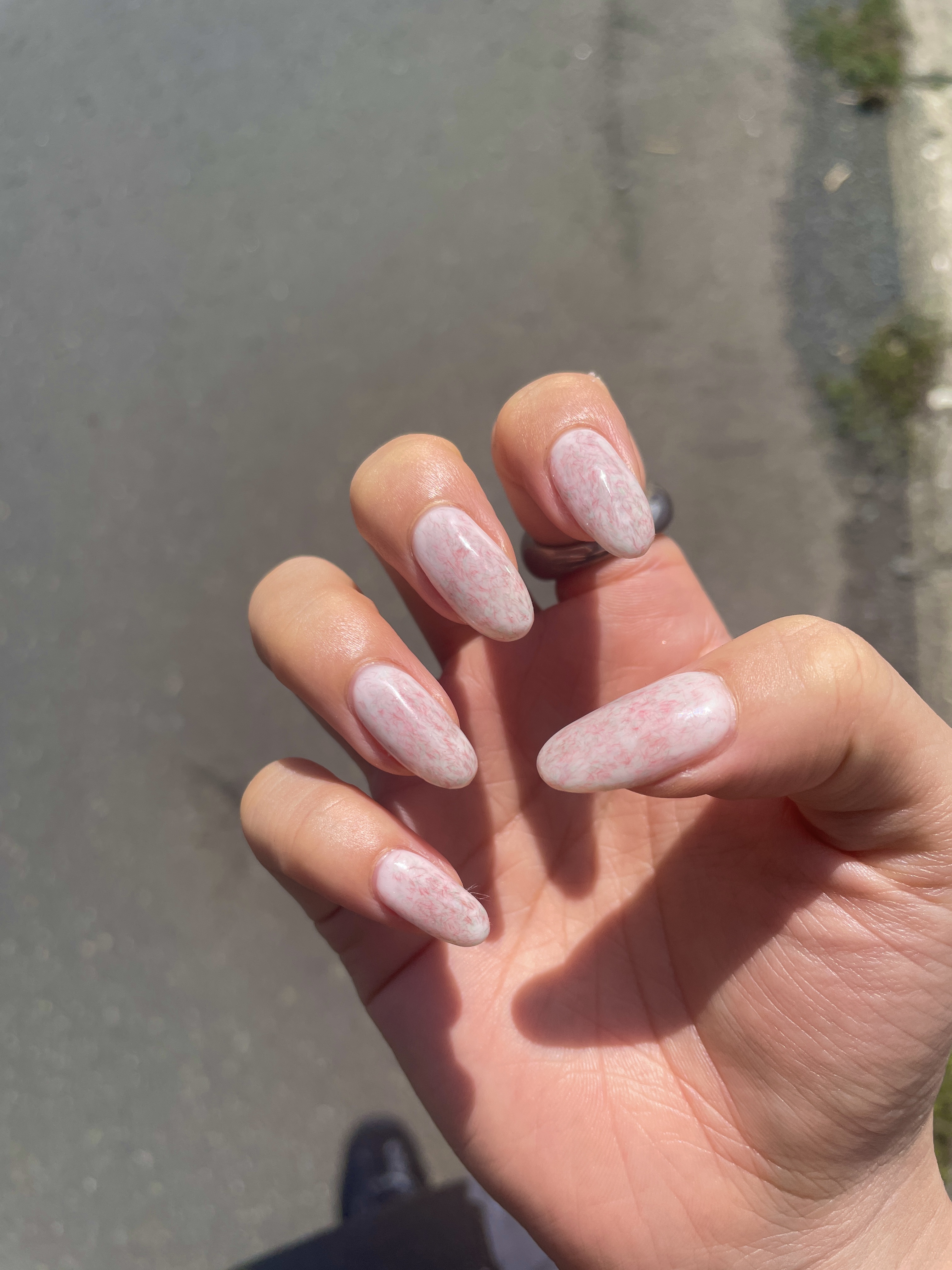 ジェルネイルDA 41 フラッフィー ミックスホワイト/IDATE/ジェルネイルを使ったクチコミ（2枚目）