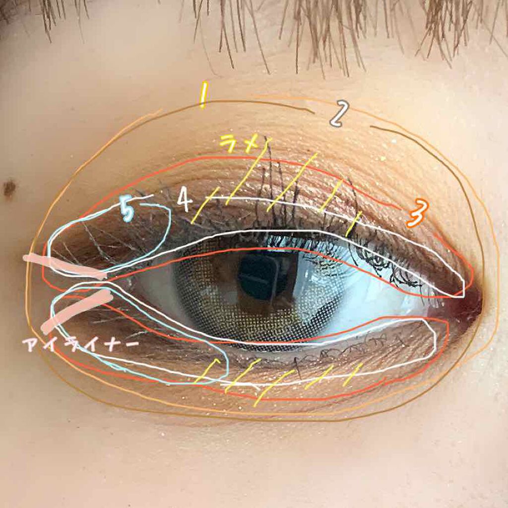 フォーカラー ラメシャドウ/CEZANNE/アイシャドウパレットを使ったクチコミ（3枚目）
