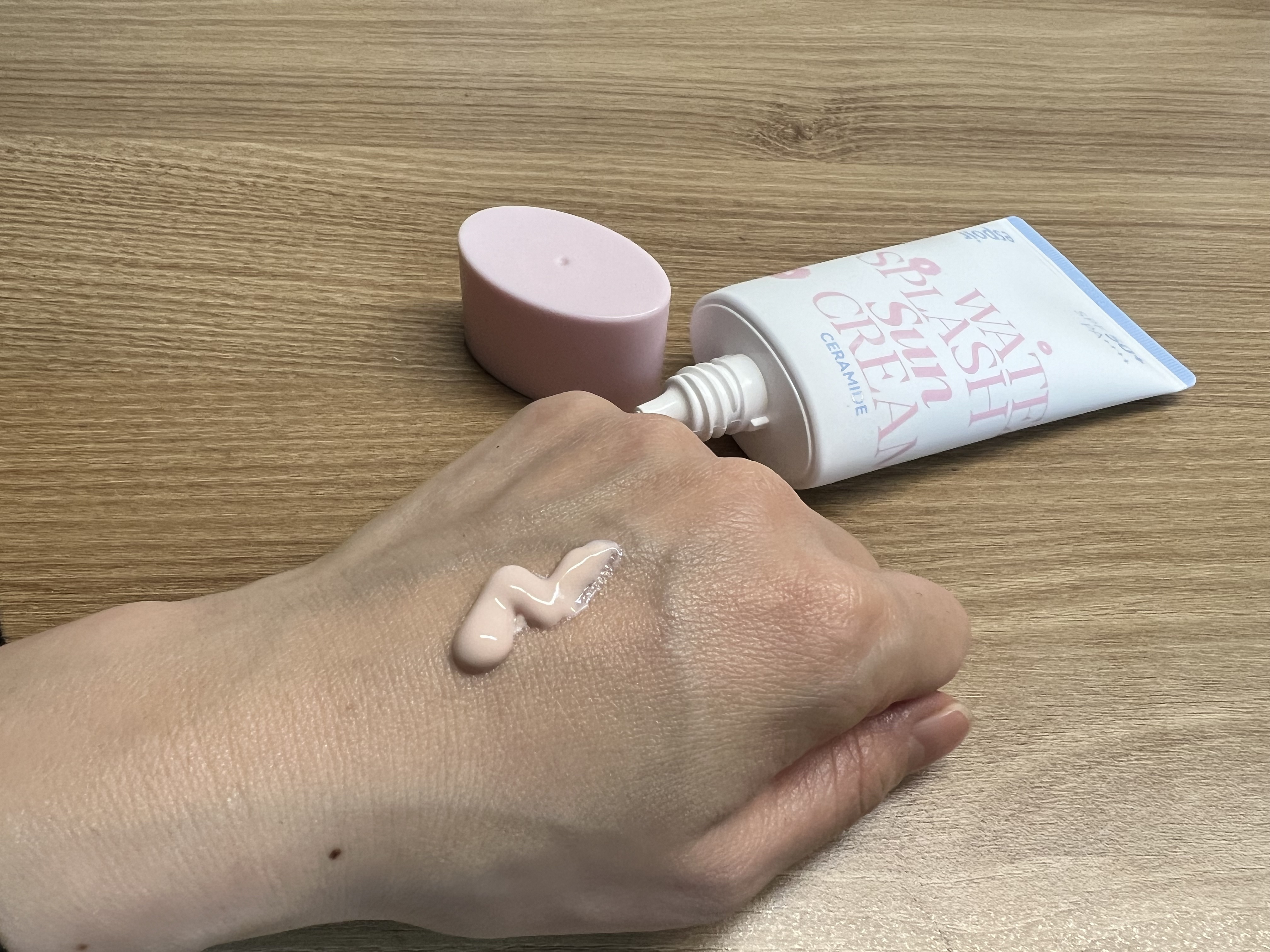 ウォータースプラッシュサンクリーム セラミド/espoir/日焼け止めクリームを使ったクチコミ（2枚目）