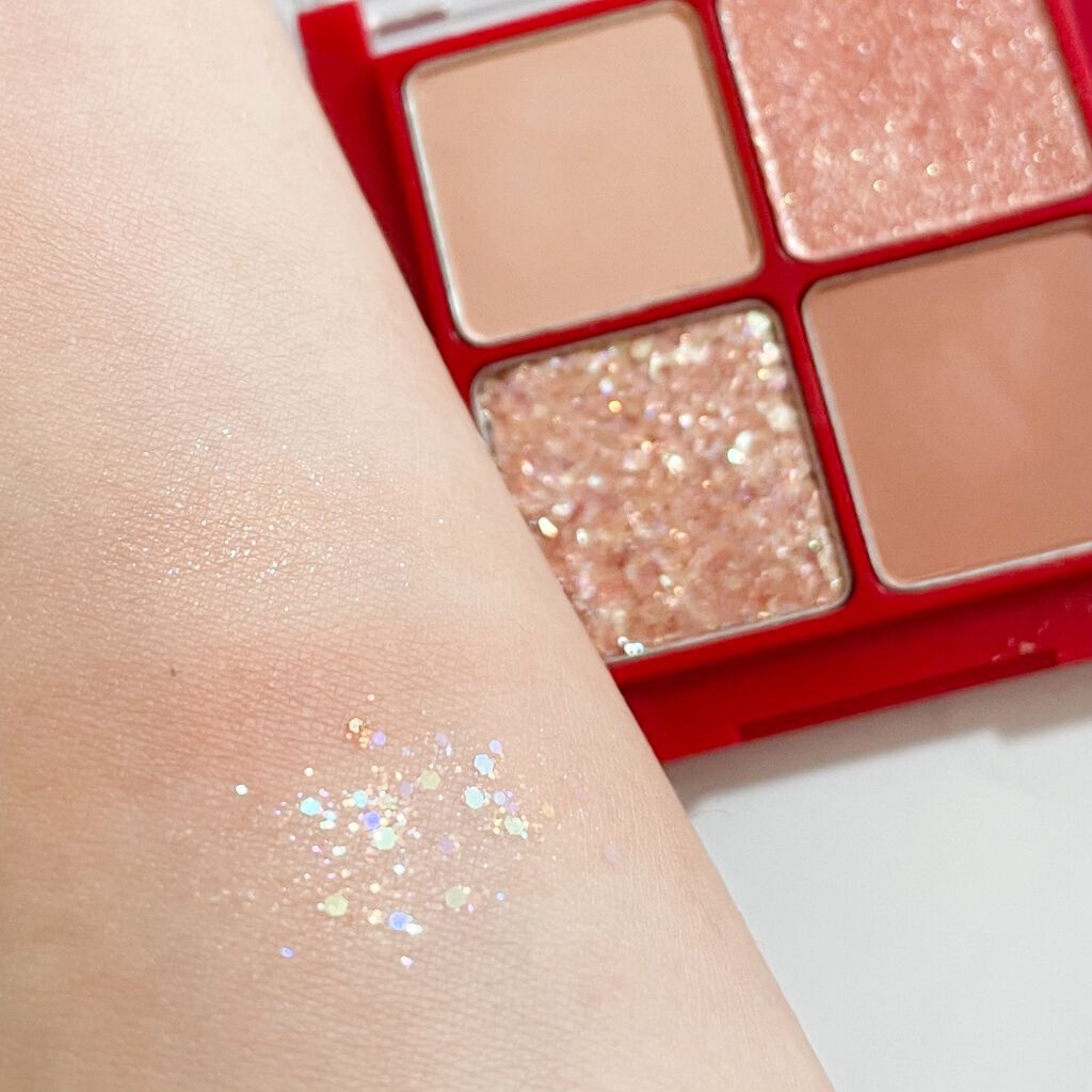 エアリー トゥインクル アイパレット 2021 Green Holidays Edition/innisfree/アイシャドウパレットを使ったクチコミ(6枚目)