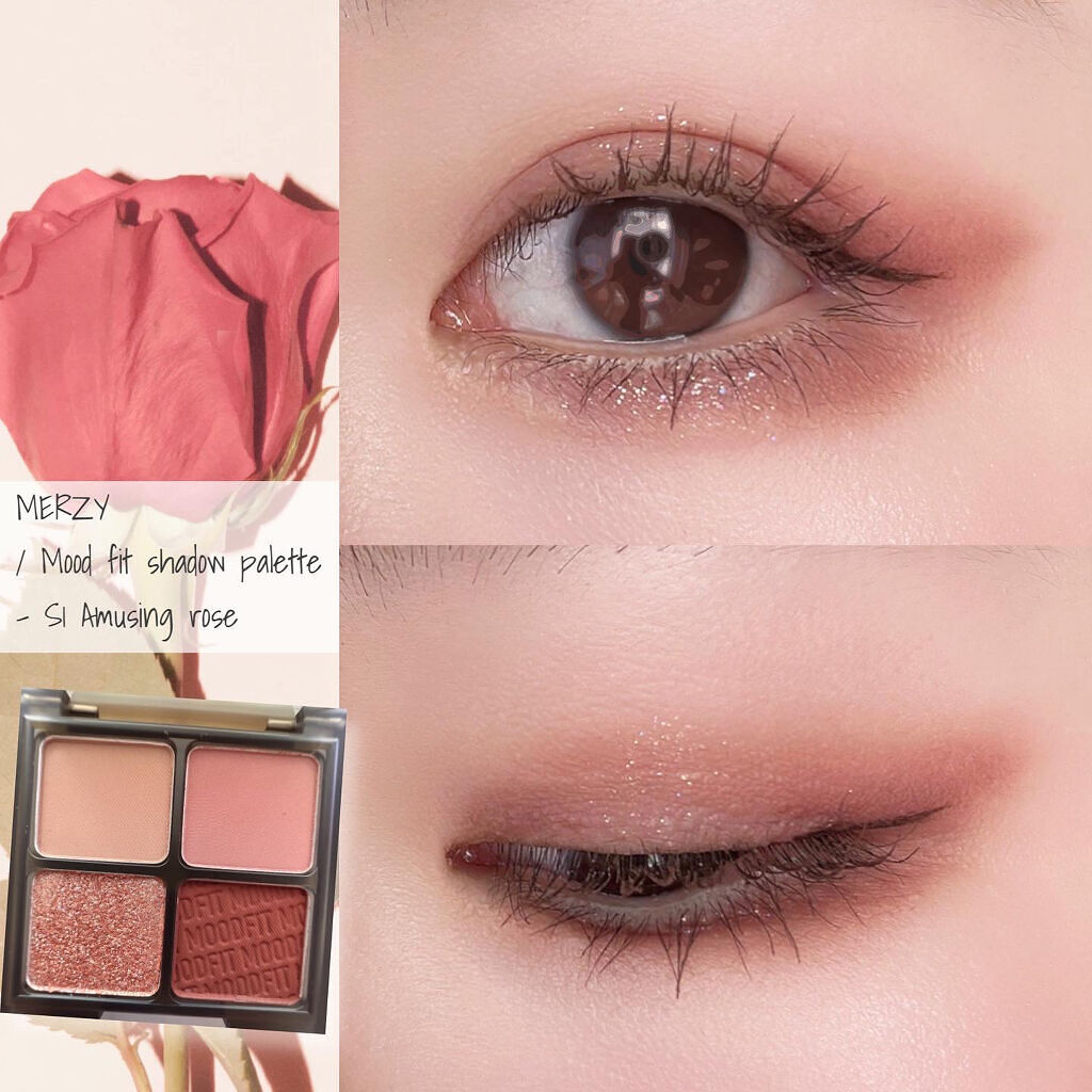ムードフィットシャドウパレット S1. アミュージングローズ/MERZY/アイシャドウパレットを使ったクチコミ（1枚目）