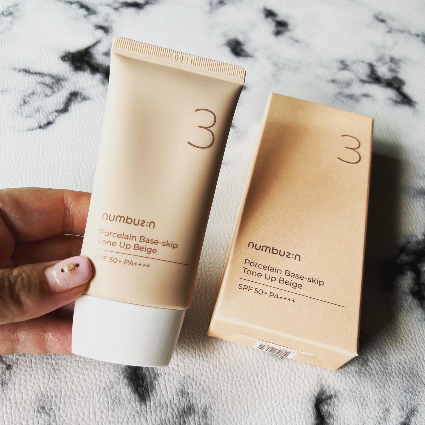 3番 ノーファンデ陶器肌トーンアップクリーム/numbuzin/化粧下地を使ったクチコミ(1枚目)