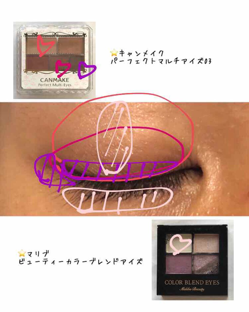 カラーブレンドアイズ/マリブビューティー/アイシャドウパレットを使ったクチコミ（2枚目）