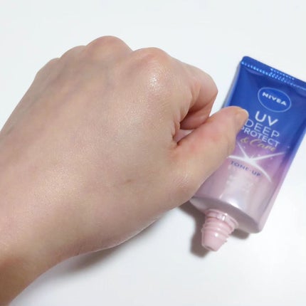 ニベアUV ディープ プロテクト&ケア トーンアップ エッセンス/ニベア/日焼け止めローションを使ったクチコミ(4枚目)