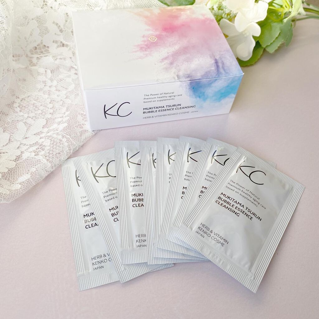 KC むきタマつるん 発泡美容液クレンジング/ハーブ健康本舗/クレンジングジェルを使ったクチコミ（3枚目）