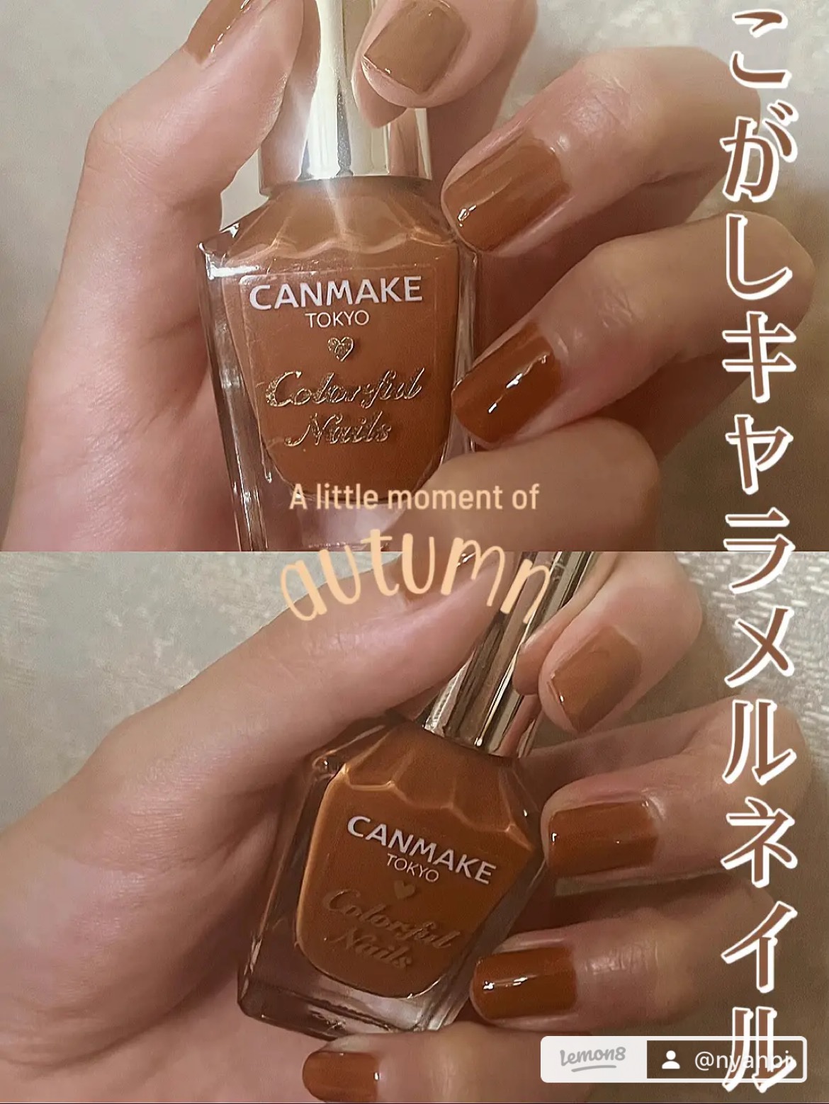 #秋ネイル,#ブラウンネイル,#プチプラネイルのネイルデザイン