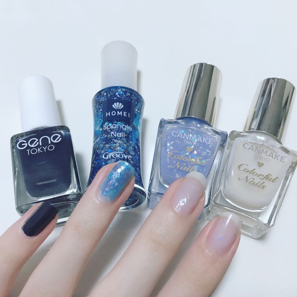 gene TOKYO ネイル ネイビー/DAISO/マニキュアを使ったクチコミ（1枚目）