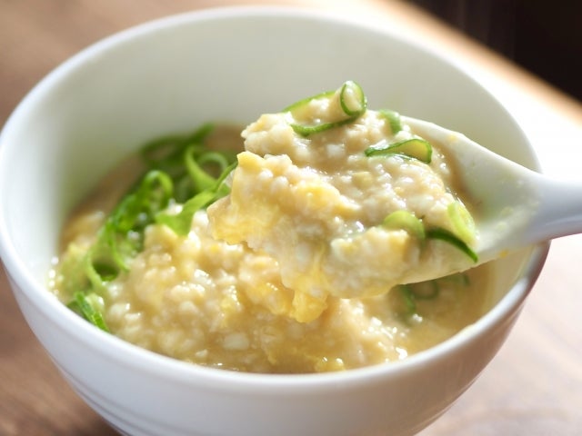 オートミールと卵のお粥