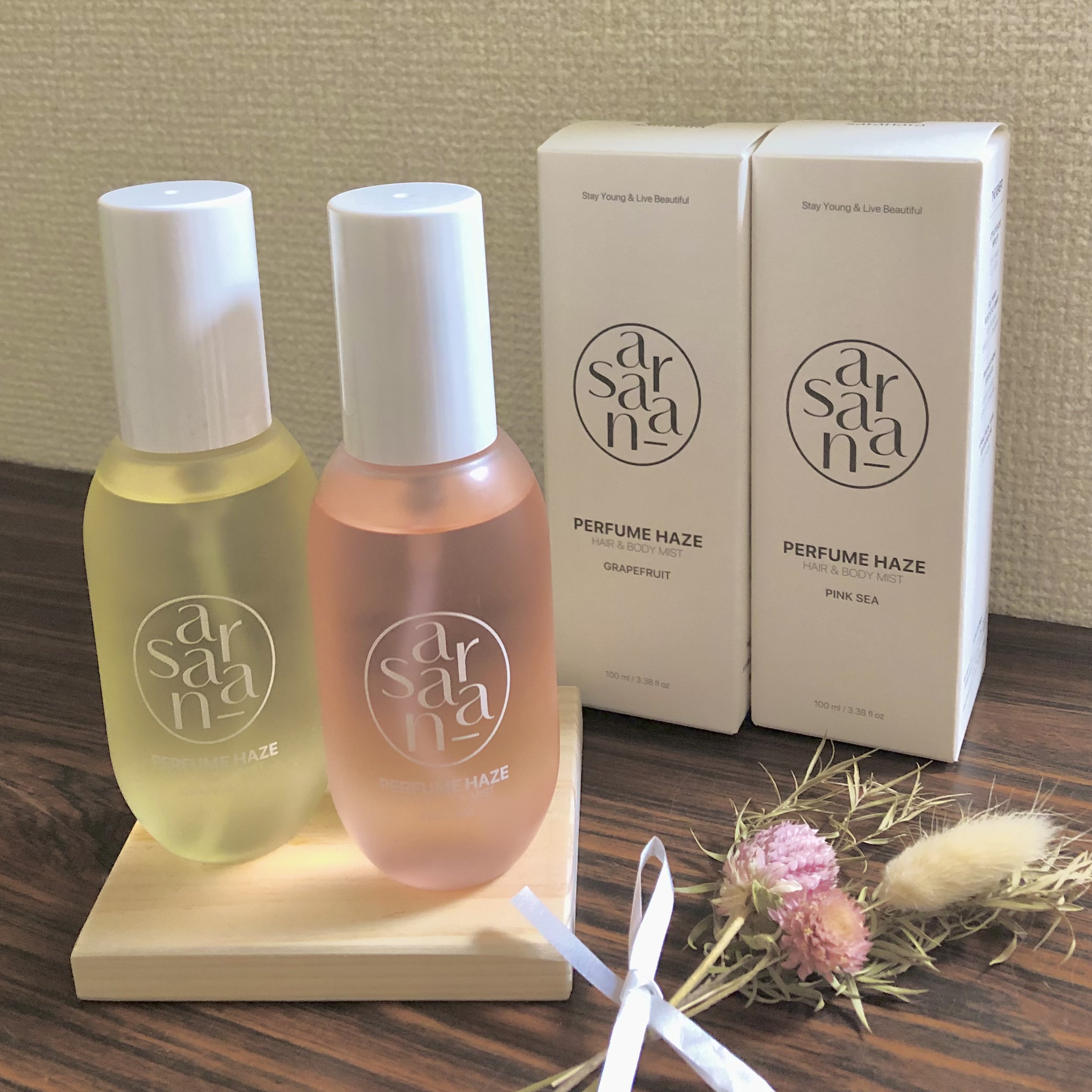 パフュームヘイズ ヘア&ボディミスト ピンクシー/SARANARA/ヘアミストを使ったクチコミ（1枚目）
