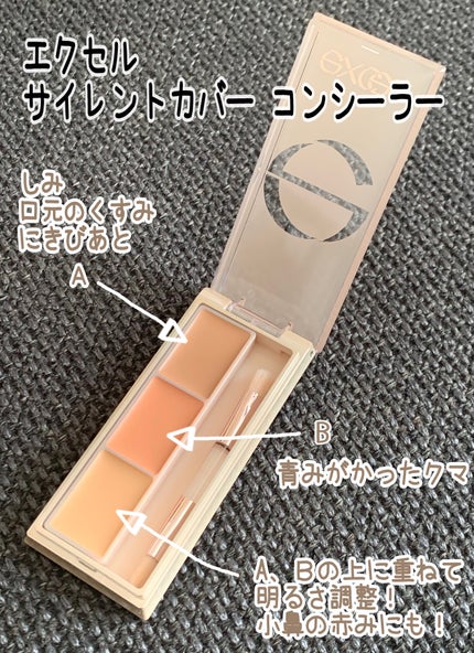 サイレントカバー コンシーラー/excel/パレットコンシーラーを使ったクチコミ(1枚目)