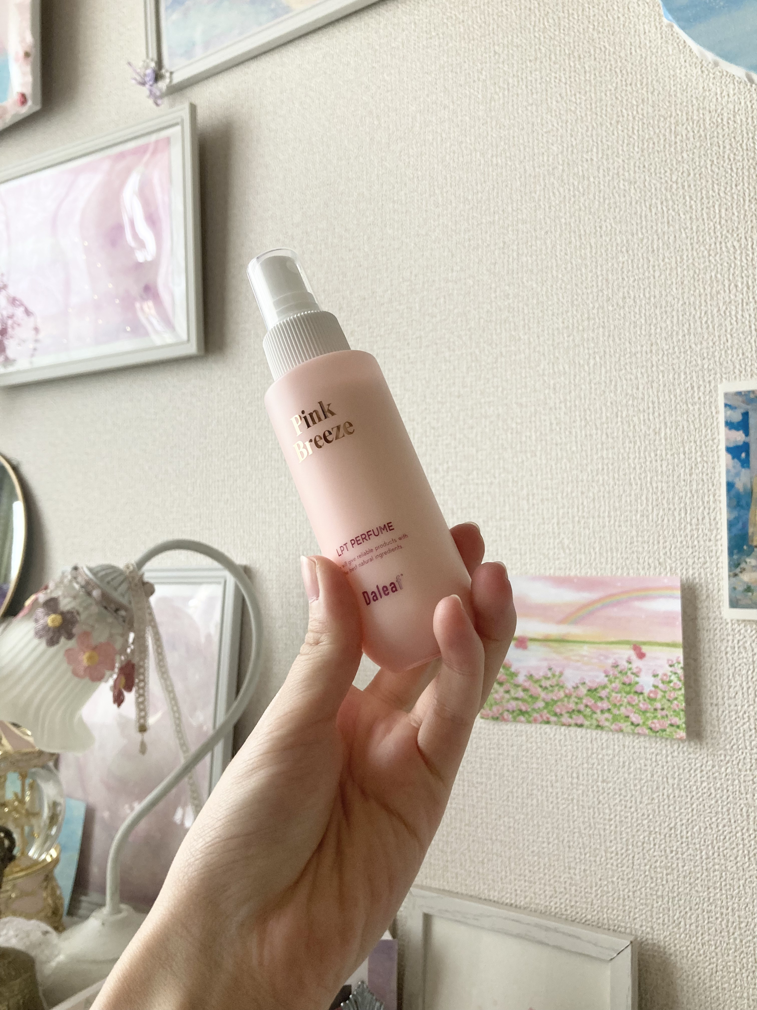 パフュームヘアパックインミスト Pink Breeze/Daleaf/アウトバストリートメントを使ったクチコミ（2枚目）