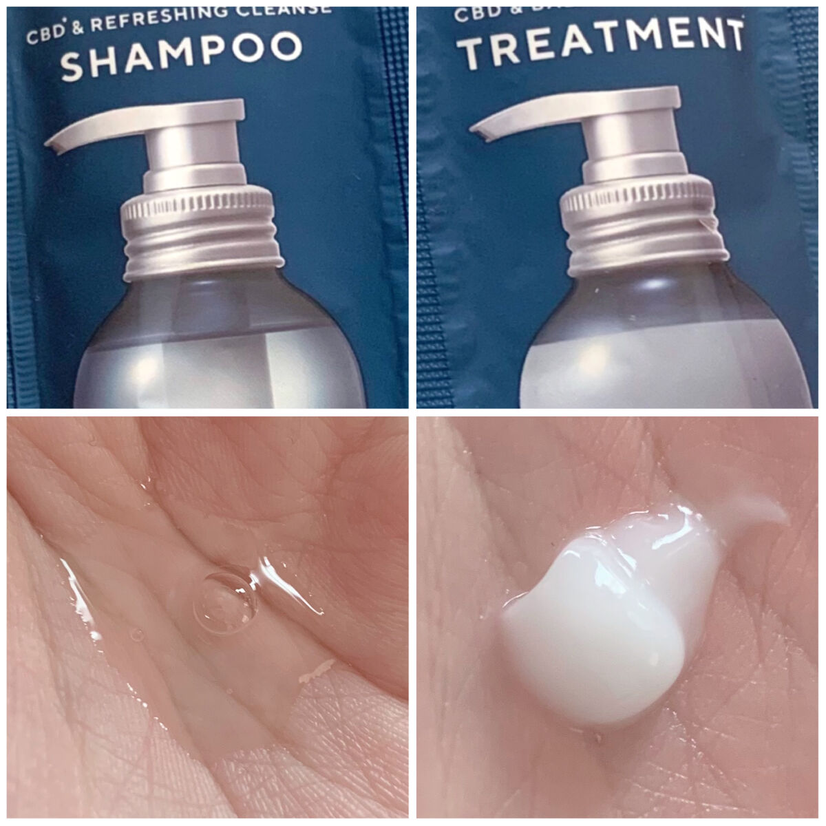 エイトザタラソ ユー CBD＆リフレッシング クレンズ 美容液シャンプー／CBD＆バランシング ダメージリペア 美容液ヘアトリートメント 1DAYトライアル(シャンプー12ml+トリートメント12ml)/エイトザタラソ/市販シャンプーを使ったクチコミ（1枚目）