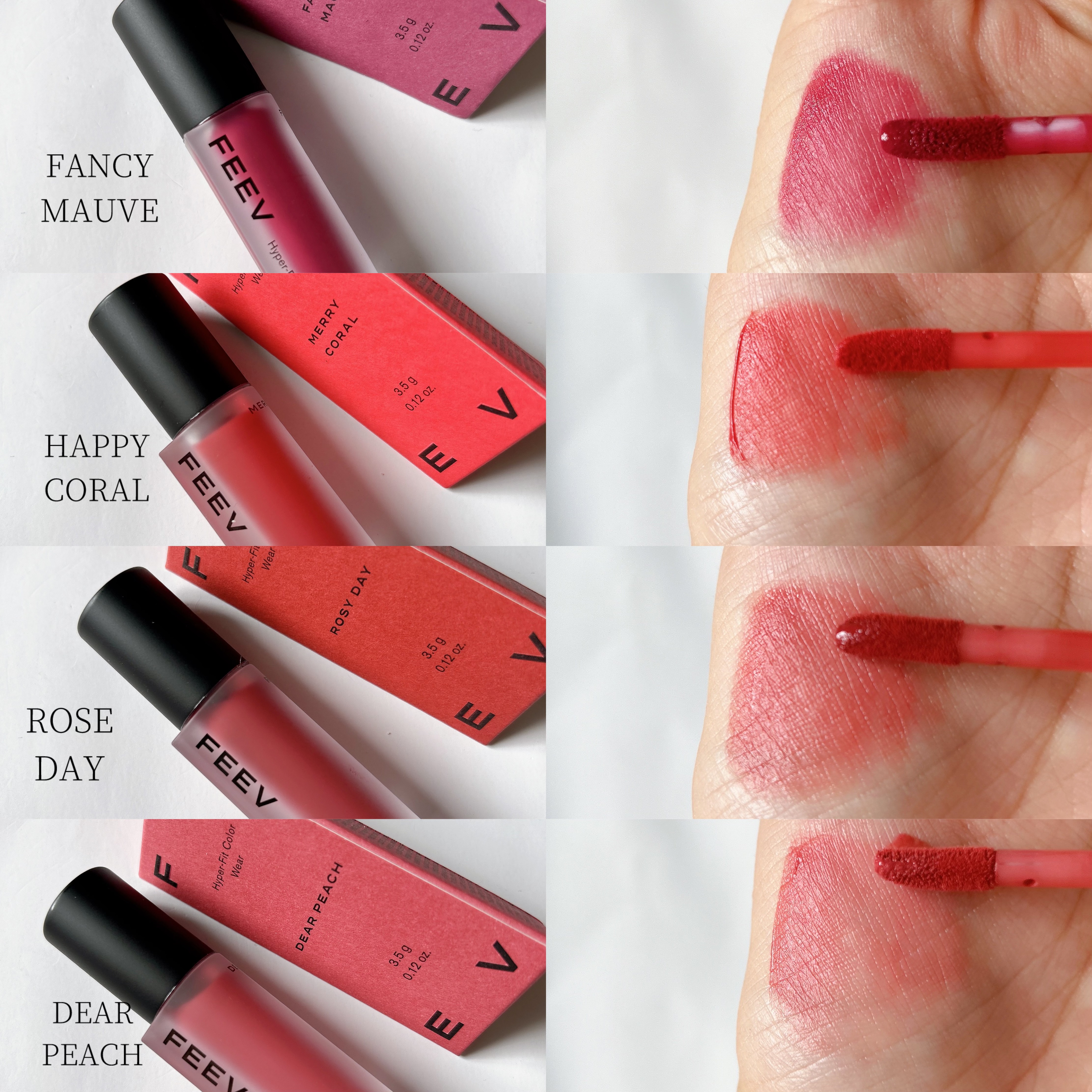 ハイパーフィットカラーウェア　ビーガンベルベットティント/FEEV/リップティントを使ったクチコミ（2枚目）