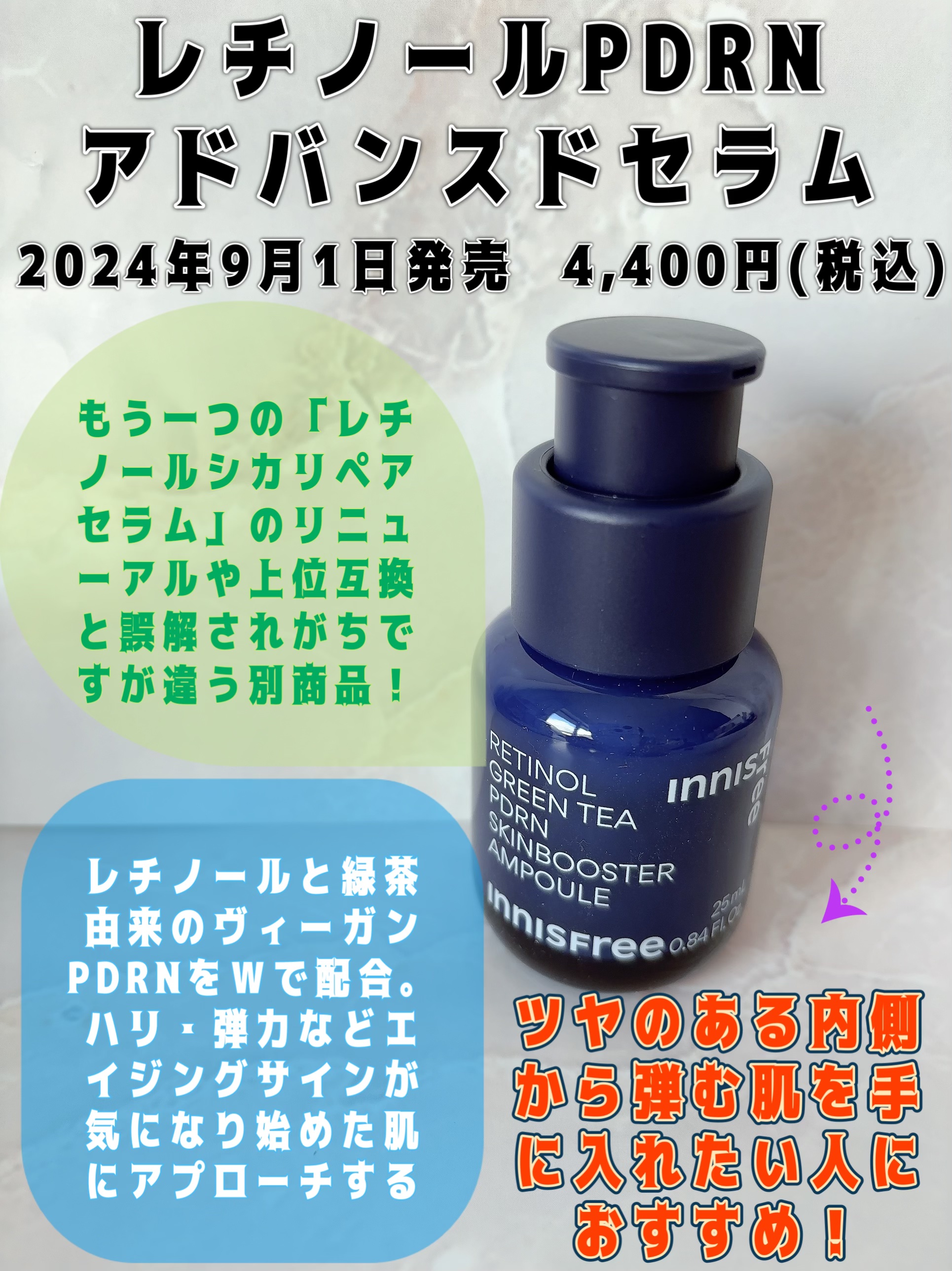 レチノール　シカ　リペア　セラム/innisfree/美容液を使ったクチコミ（2枚目）