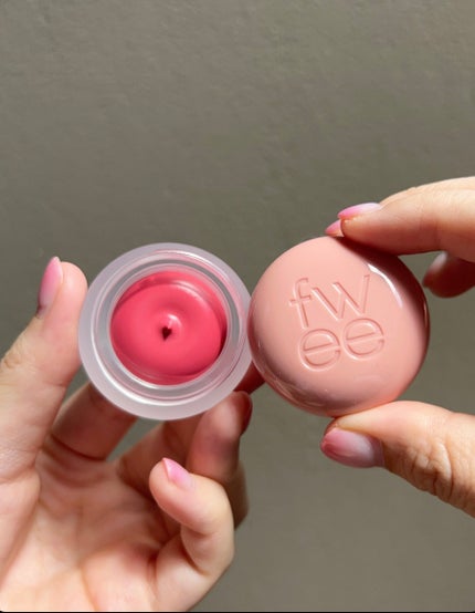 リップアンドチーク ブラーリープリンポット/fwee/口紅を使ったクチコミ(5枚目)