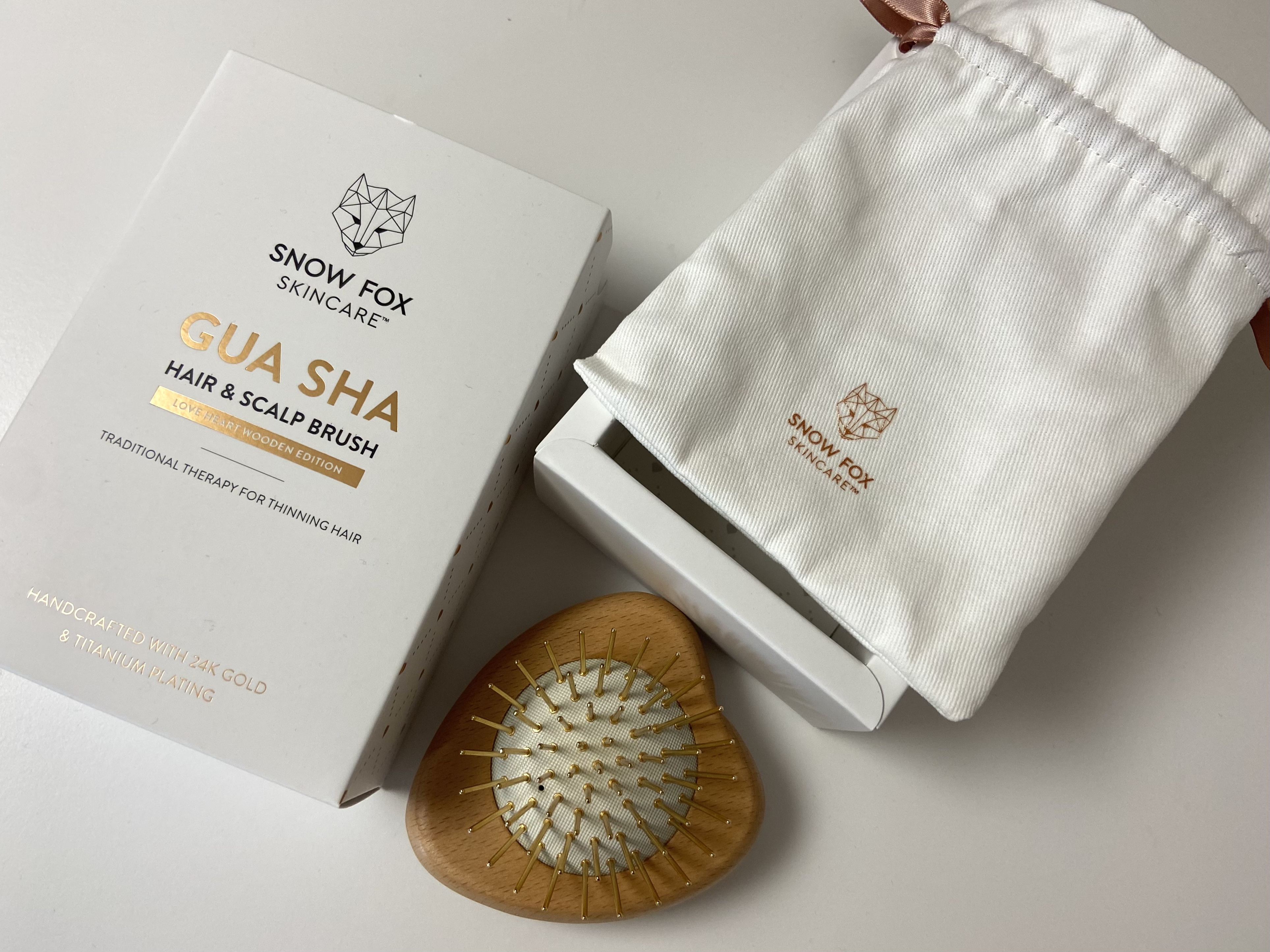 プレミアム FOX カッサ ウッド ミニハート ヘアブラシ/SNOW FOX SKINCARE/ヘアブラシを使ったクチコミ（2枚目）