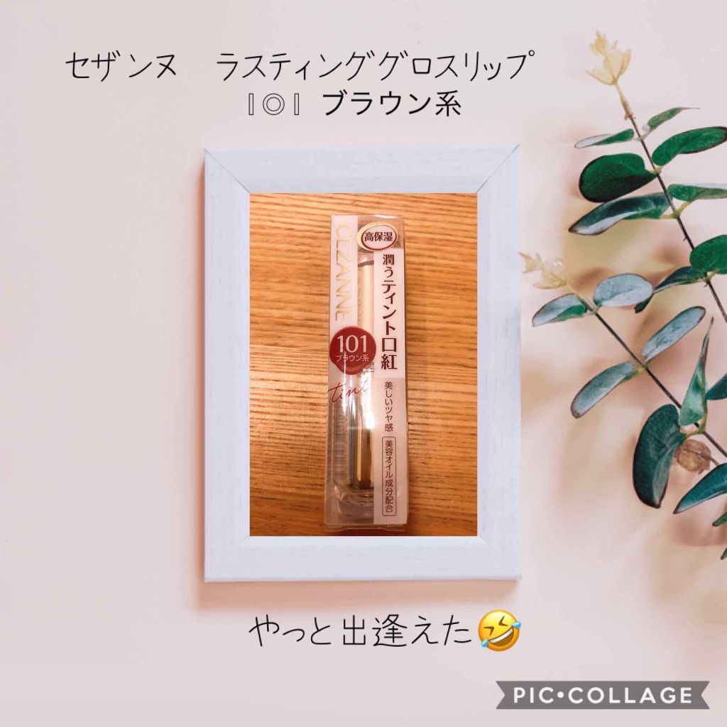 ラスティンググロスリップ 101 ブラウン系/CEZANNE/口紅を使ったクチコミ（1枚目）