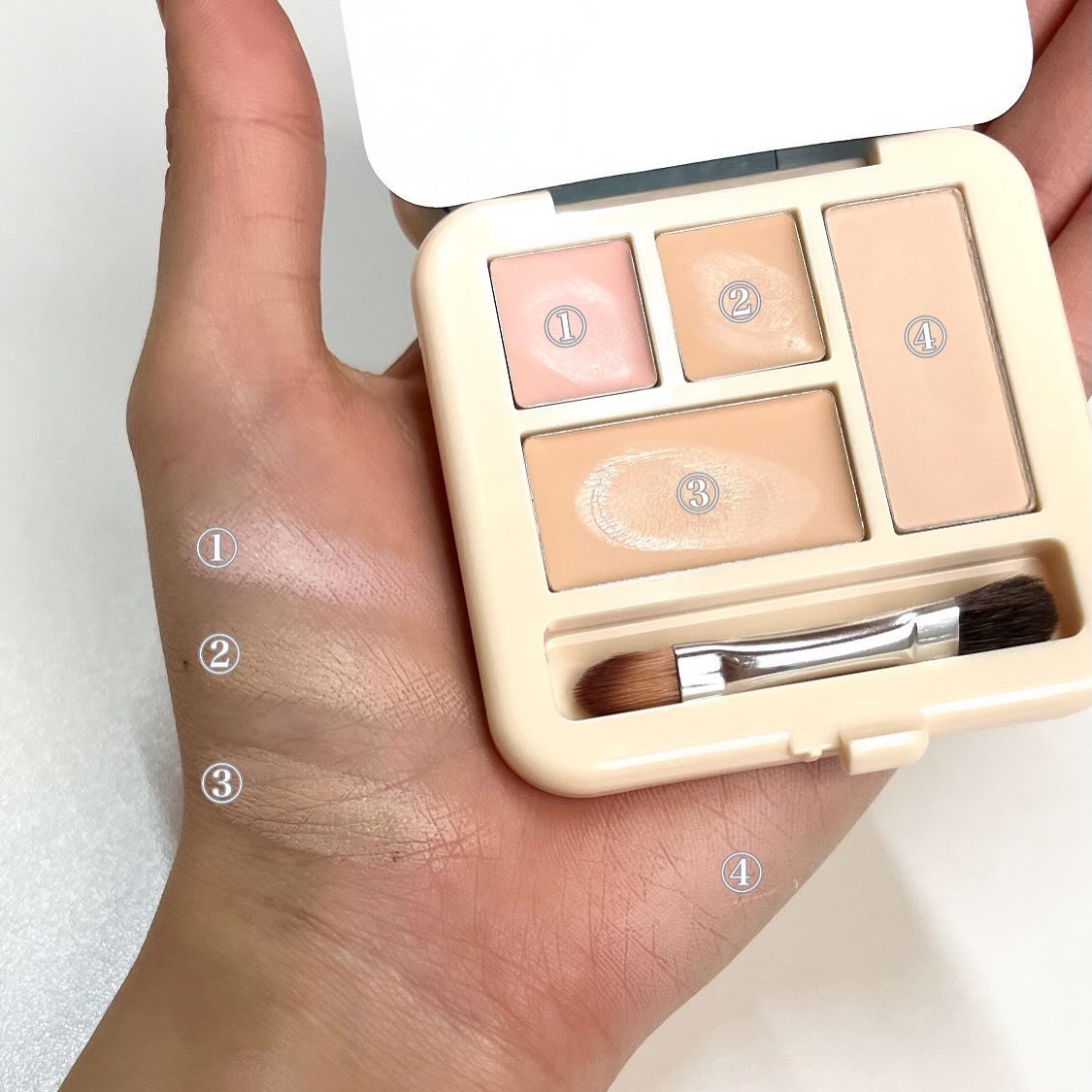 ダブルラスティング コンシーラーパレット/ETUDE/パレットコンシーラーを使ったクチコミ（2枚目）