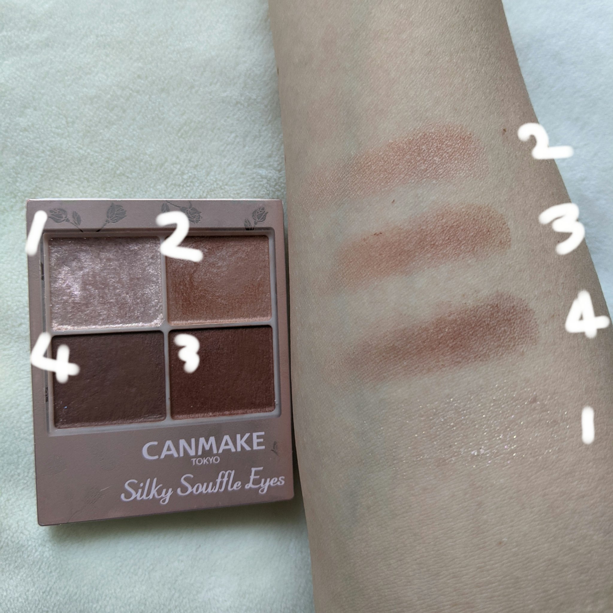 シルキースフレアイズ（マットタイプ）/キャンメイク/アイシャドウパレットを使ったクチコミ（2枚目）