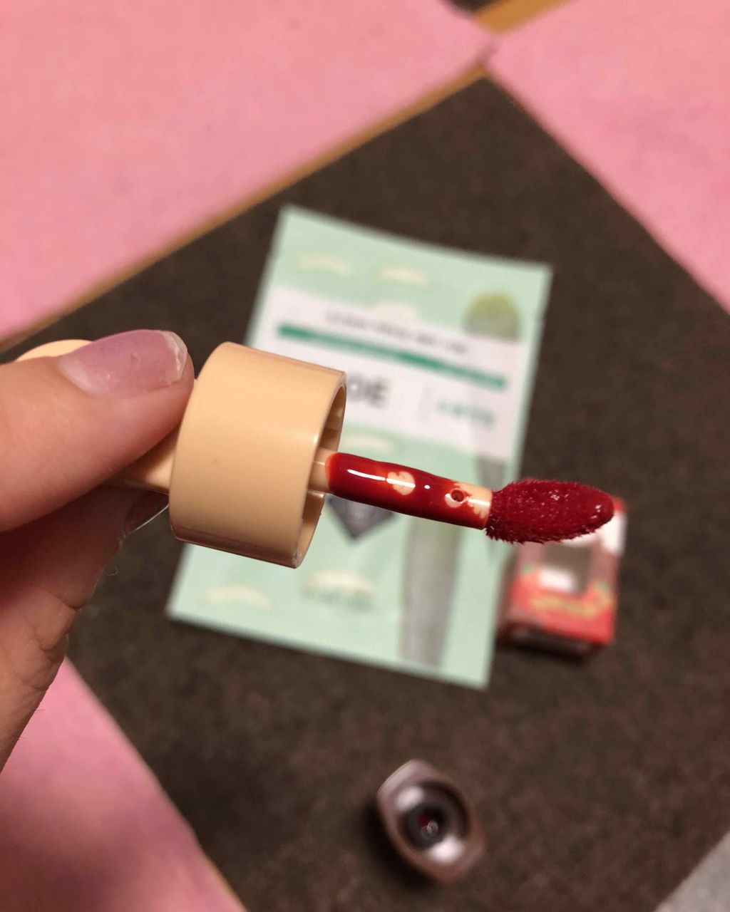 ディアダーリン ウォータージェルティント （アイスティント）/ETUDE/口紅を使ったクチコミ（3枚目）