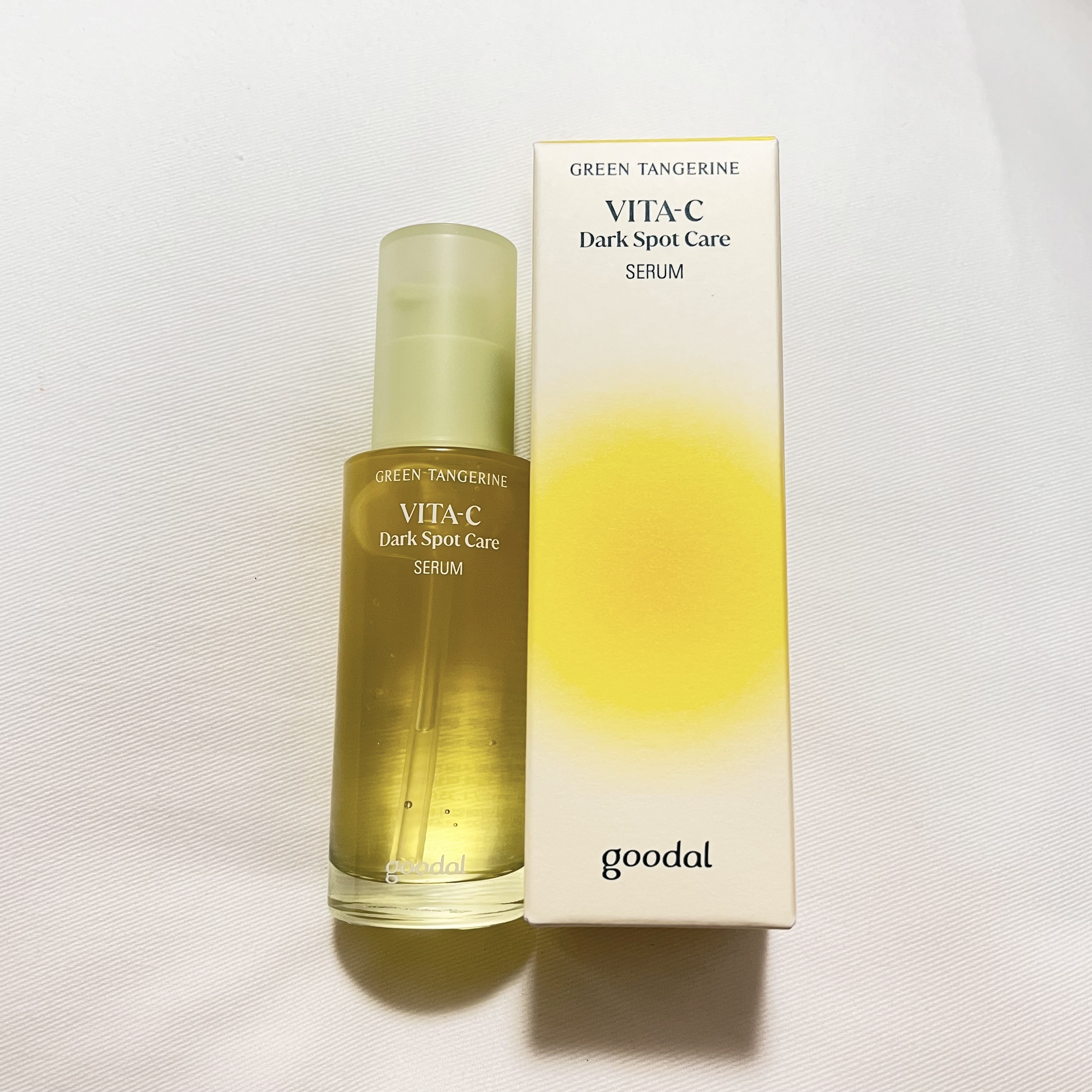 グリーンタンジェリン ビタC ダークスポットケアセラム/goodal/美容液を使ったクチコミ（2枚目）