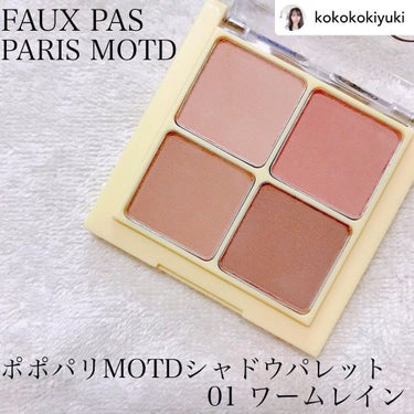 MOTD シャドーパレット MOTD 1号 ウォームレイン/FAUX PAS PARIS/アイシャドウパレットを使ったクチコミ（1枚目）