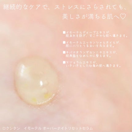 イモーテル オーバーナイトリセットセラム/L'OCCITANE/美容液を使ったクチコミ(5枚目)