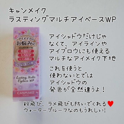 ラスティングマルチアイベース WP/キャンメイク/アイシャドウベースを使ったクチコミ(1枚目)