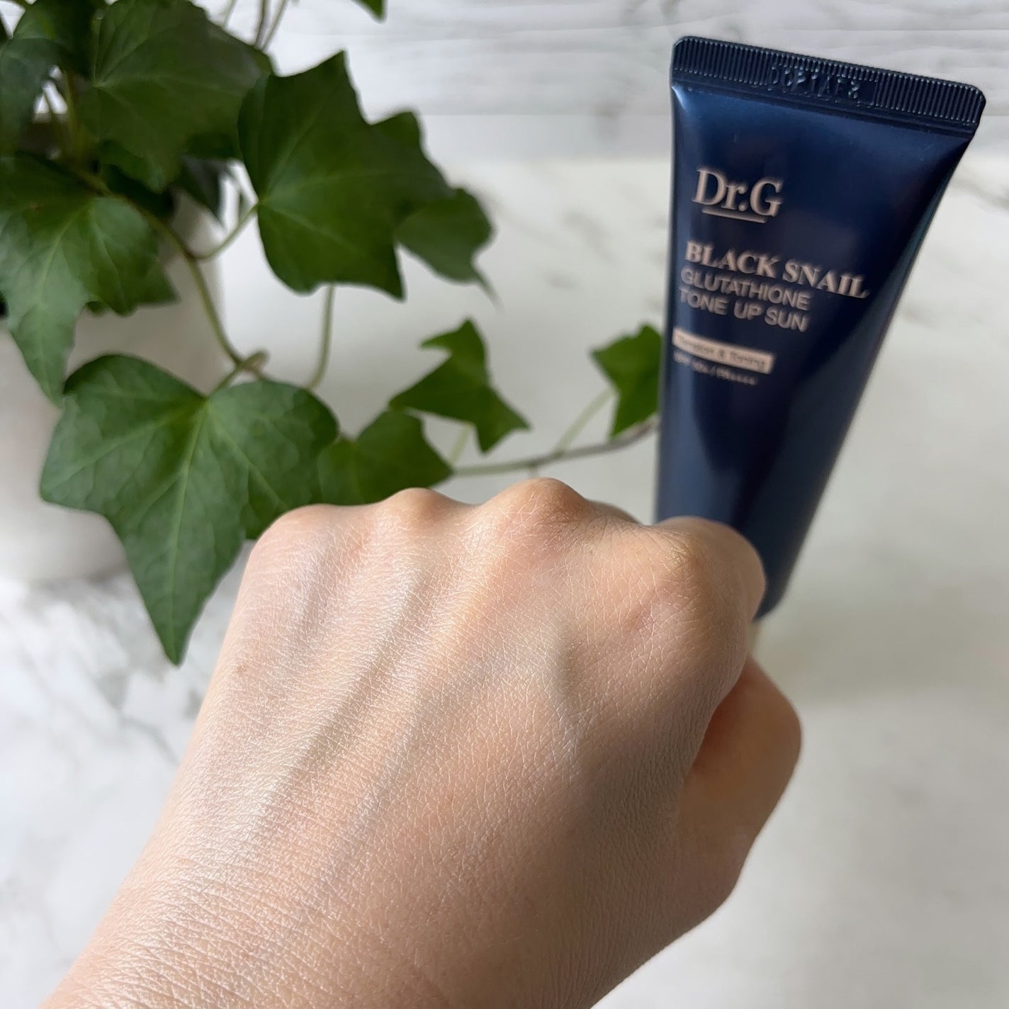 ブラックスネイルグルタチオントーンアップサン/Dr.G/日焼け止めクリームを使ったクチコミ(5枚目)