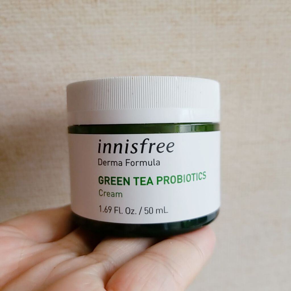 ダーマ グリーンティー プロバイオティクス クリーム/innisfree/フェイスクリームを使ったクチコミ（2枚目）