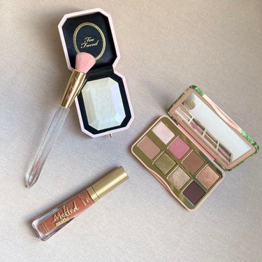 Too Faced ダイヤモンドライト マルチユース ハイライターのクチコミ「今日のメイクです☺️

Too Facedはハートの手鏡は毎日使ってるんですがコスメは初めて😳.....」（2枚目）