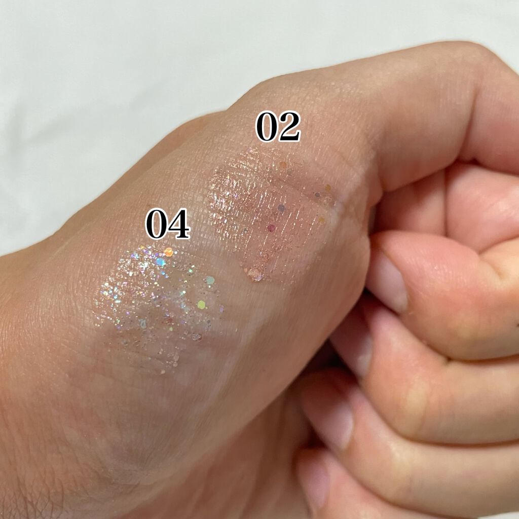 シュガー トゥインクル リキッド グリッター/PERIPERA/グリッターを使ったクチコミ(3枚目)