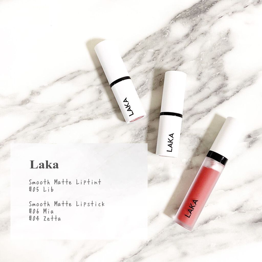 スムースマットリップスティック/Laka/口紅を使ったクチコミ（2枚目）