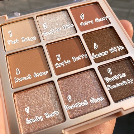 シャドウパレット 01 シュガーブラウニー/dasique/アイシャドウパレットを使ったクチコミ(2枚目)