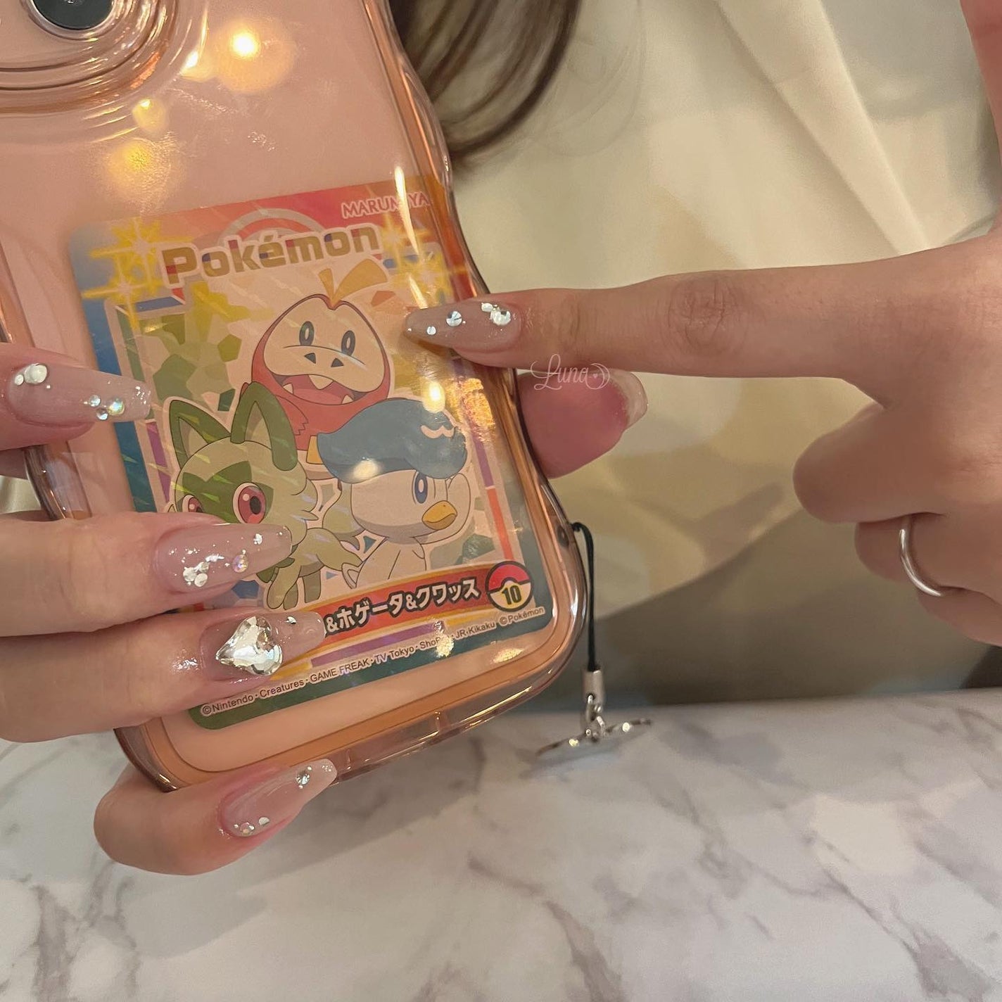 Iuna. Mizuki on LIPS 「.💖#nail#nailstagram#gelnail#ジェ..」(1枚目)