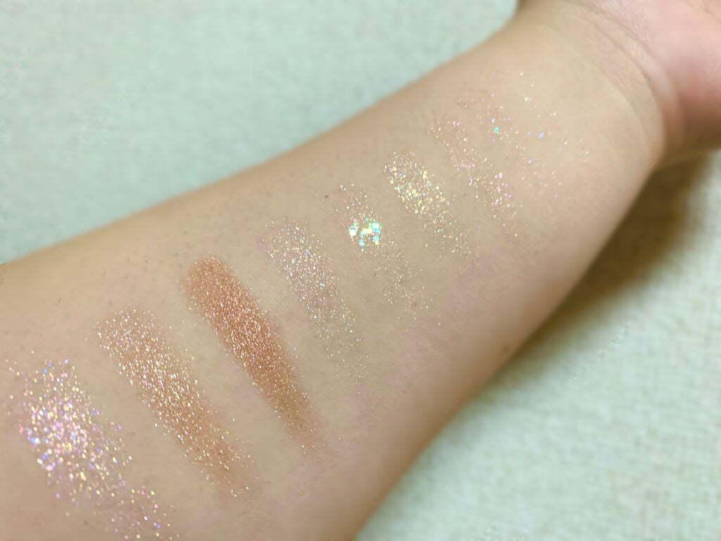 グリッターペディアアイパレット/unleashia/アイシャドウパレットを使ったクチコミ(5枚目)