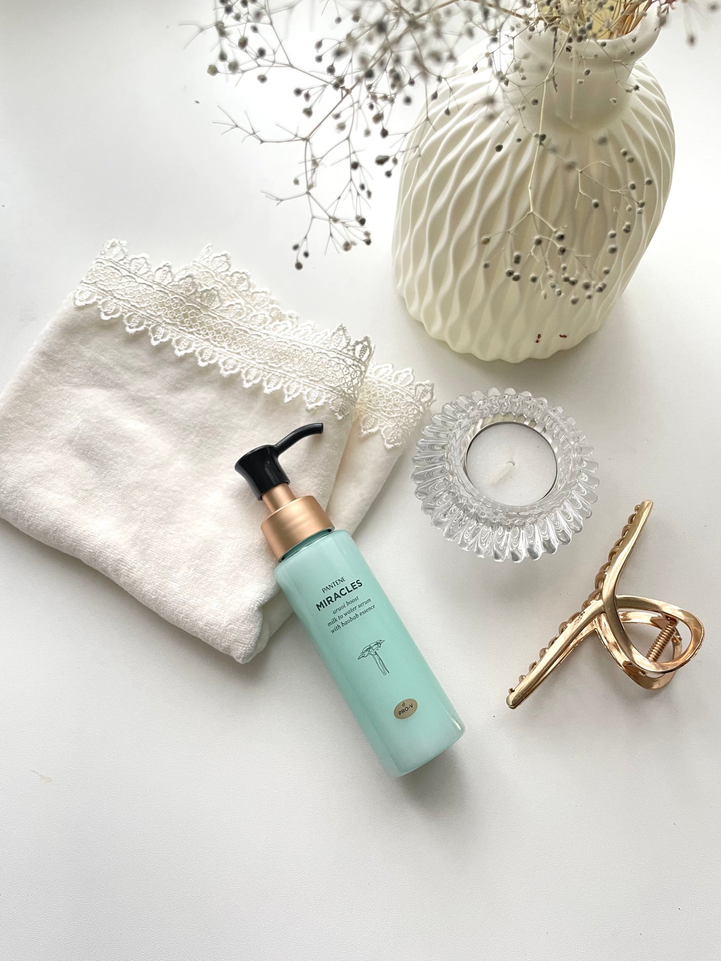 ミラクルズ うるおいブーストミルクウォーターセラム/パンテーン/アウトバストリートメントを使ったクチコミ(1枚目)